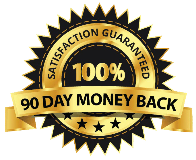 100% 90-day money-back guarantee